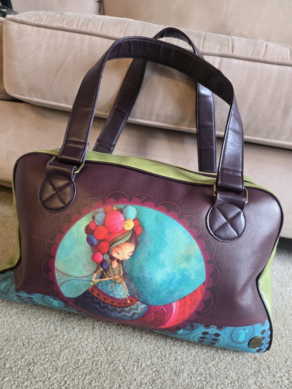 Ketto Tricot-Tricota Colorful Graphic Shoulder Bag